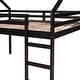 preview thumbnail 17 of 35, Full Size Loft Bed House Bed with Slide-77.4"L x 57.2"W
