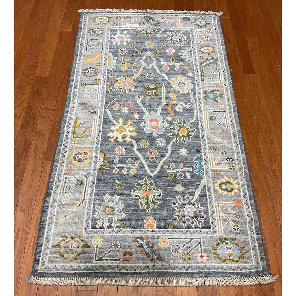 HERAT ORIENTAL Handmade Oushak Wool Rug - 3'1" x 5'