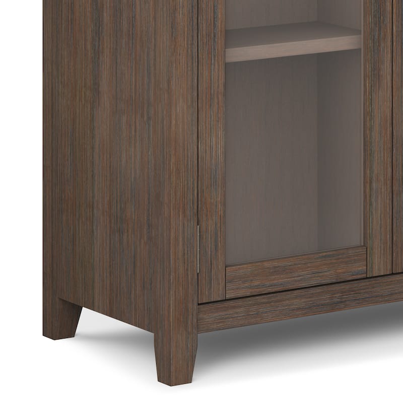 WYNDENHALL Essex SOLID WOOD 30 inch Wide Contemporary Low Storage Cabinet - 30"w x 14"d x 31" h