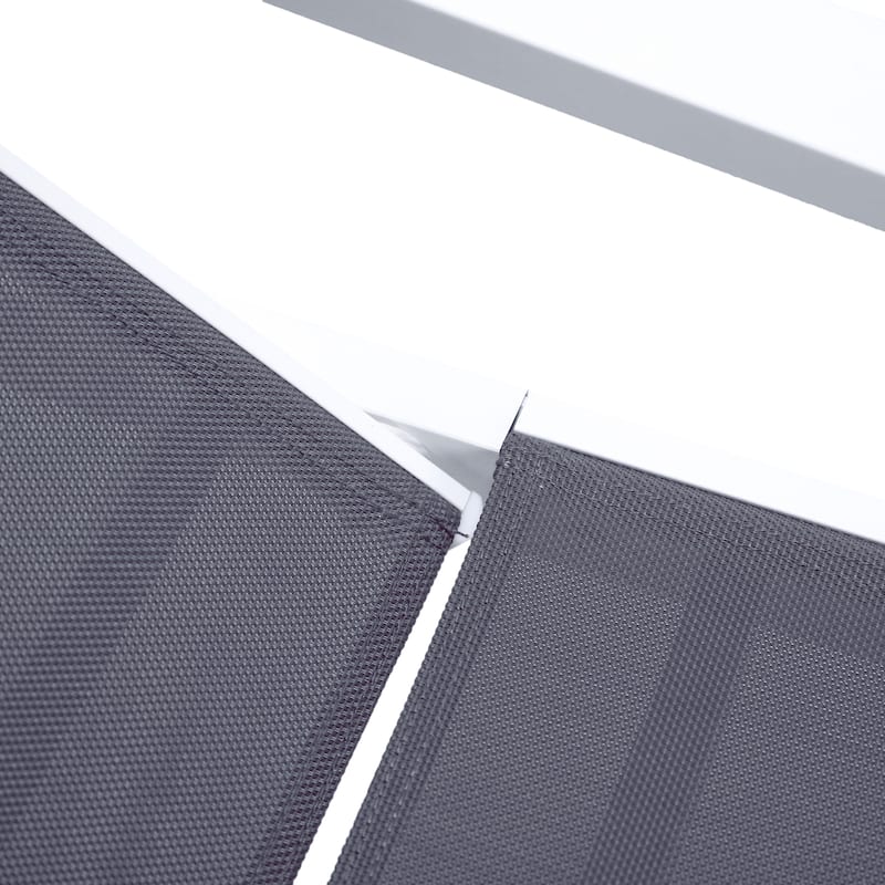 Marlin Rust-Resistant Aluminum Chaise Lounge - Adjustable 4-Position Outdoor Tanning Chair with Armrests