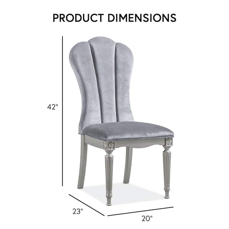 Furniture of America Seabliss Glam Solid Wood Dining Chairs (Set of 2)