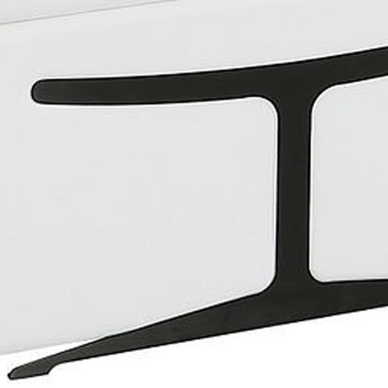 HomeRoots White Italian Leather Power Reclining U Shaped Eight Piece Corner Sectional With Console