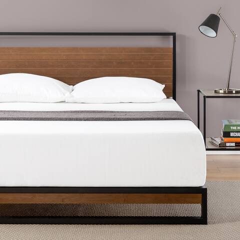 Priage by ZINUS Bamboo and Metal Platform Bed Frame