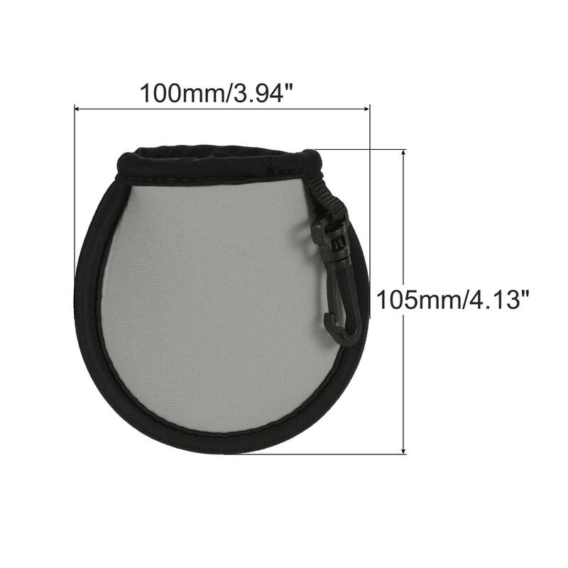 Golf Ball Cleaner Portable Pouch Pocket Washer Bag with Clips - Grey