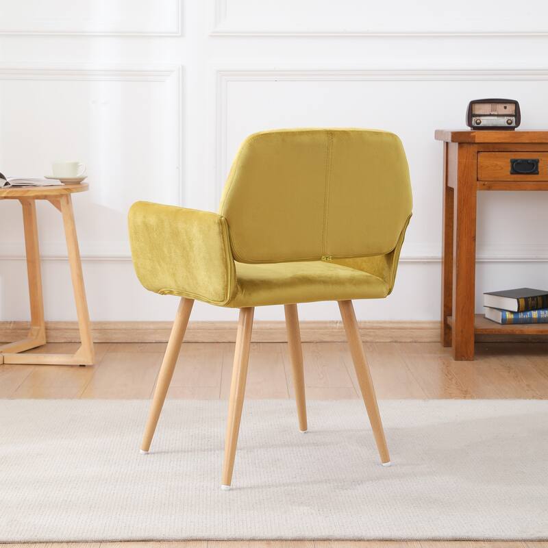 Upholstered Side Dining Chair with Metal Leg
