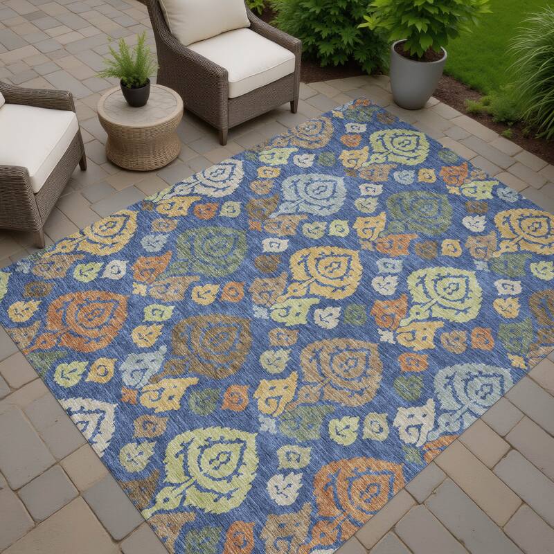 Machine Washable Indoor/ Outdoor Casual Zona Chantille Rug
