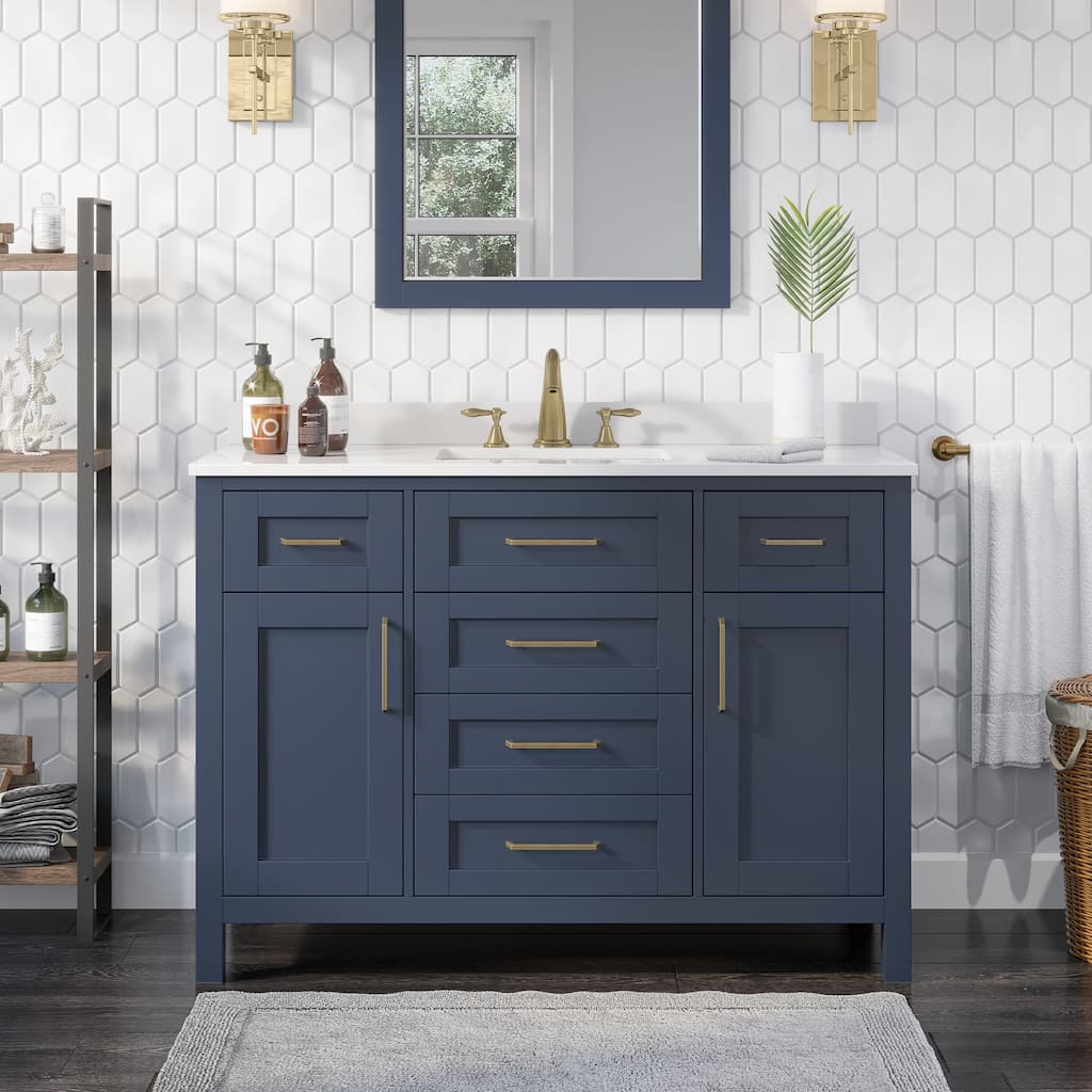 OVE Decors Tahoe 48 Midnight Blue Vanity