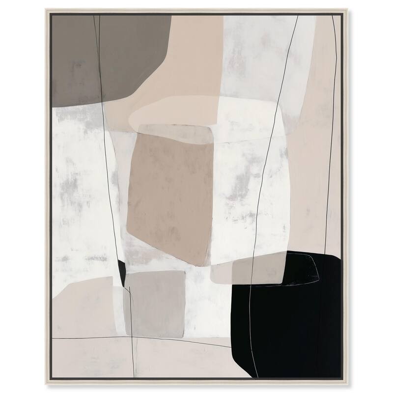 Neutral Forms I Canvas by Art Remedy - Silver - 16" x 20"