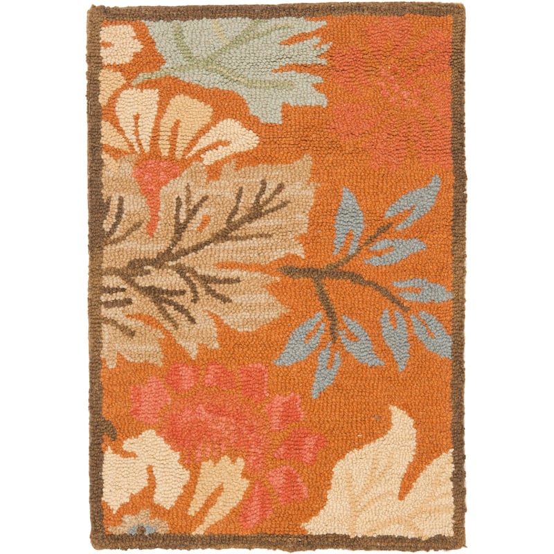 SAFAVIEH Handmade Blossom Efrosinia Modern Floral Wool Rug - 2' x 3' - Rust/Multi