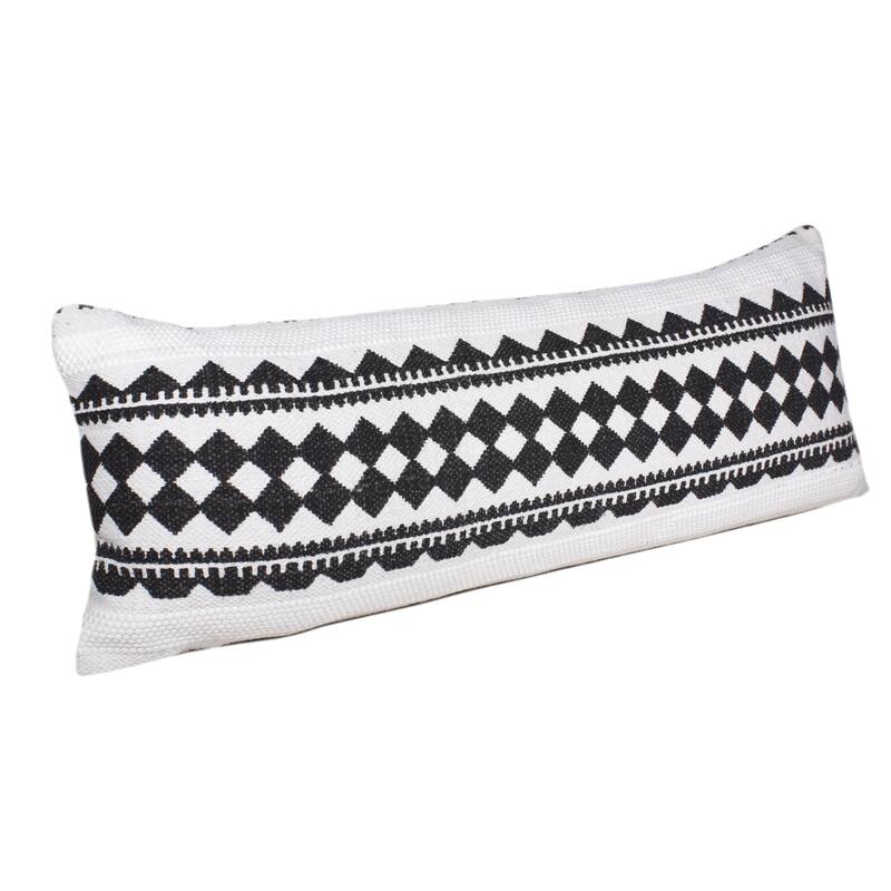 Sevita Modern Mosaic Geometric Stripe Throw Pillow