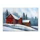preview thumbnail 1 of 2, Debbi Wetzel 'Red Barn Winter' Canvas Art