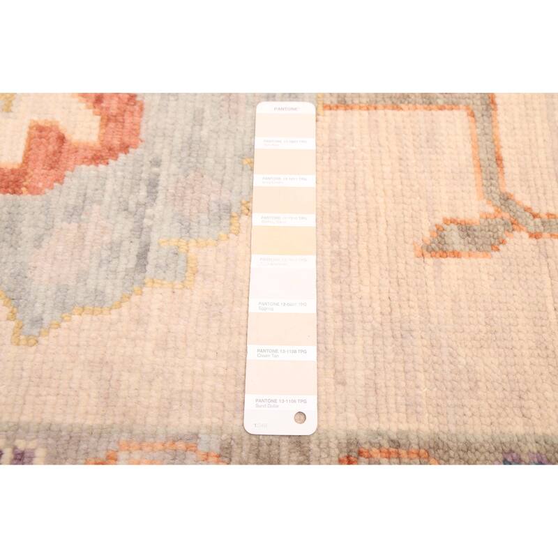 ECARPETGALLERY Hand-knotted Modern Oushak Ivory Wool Rug - 8'1 x 10'1