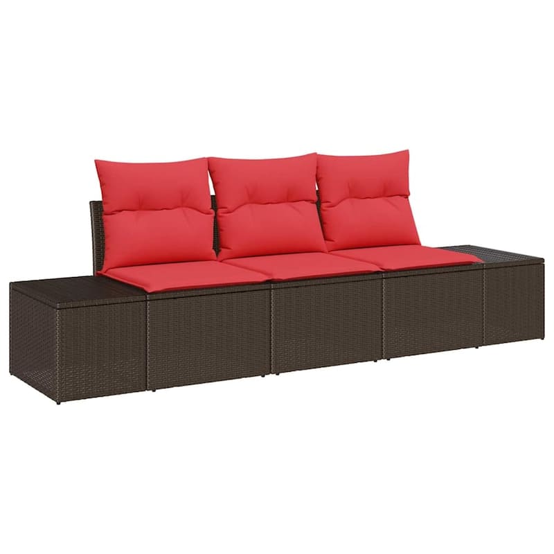 vidaXL 3 Piece Garden Sofa Set with Cushions - 94.1×24.4×27.2