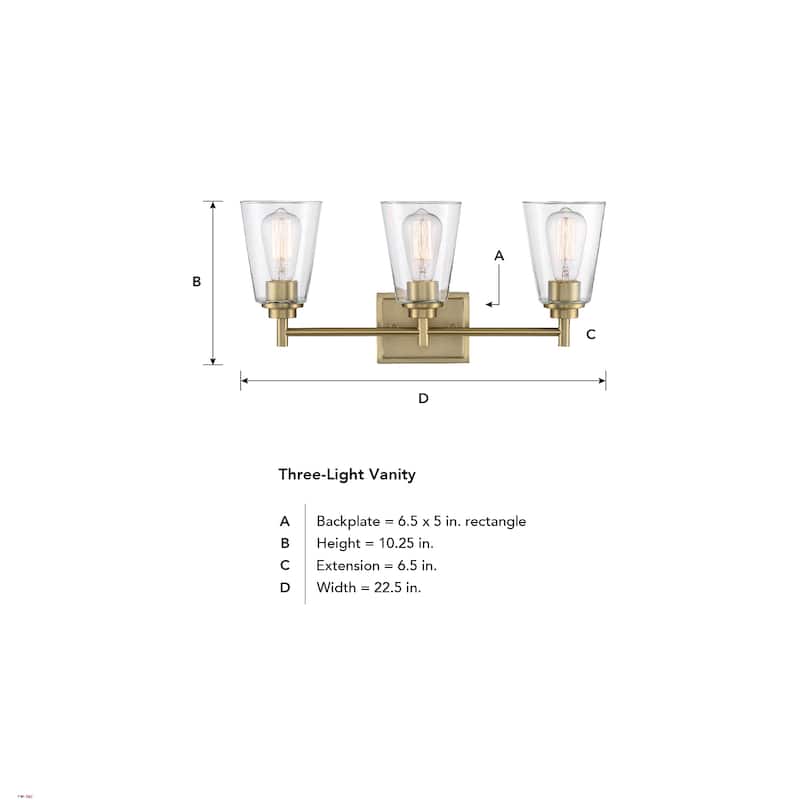 3 Light Vanity - 22.5