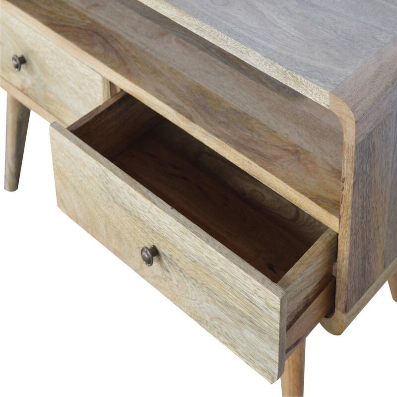HomeRoots 35" Oak Solid Wood Enclosed and Open Storage TV Stand - 35.40 in. x 18.50 in. x 13.80 in.