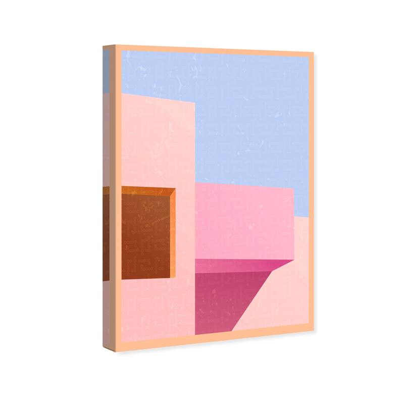 Wynwood Studio Canvas Architecture and Buildings Freeshape Building 7 White and Cream White Vintage Wall Art Canvas Print