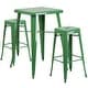 preview thumbnail 10 of 37, 23.75-inch Square Metal Indoor-Outdoor Bar Table Set - 27.75"W x 27.75"D x 40"H