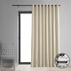 preview thumbnail 34 of 39, Exclusive Fabrics Signature Velvet Extra-wide Grommet Blackout Curtains (1 Panel) - Luxury Home Décor 100 x 84 - Ivory