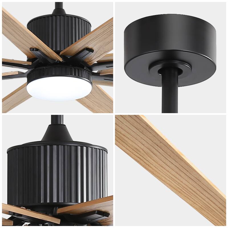 Sofucor 76/84Inch Large Industrial Ceiling Fan,Indoor/Outdoor Smart with Lights and Remote,Work with Alexa/Google