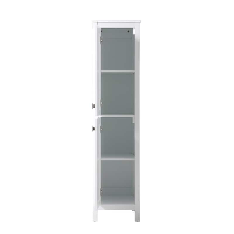 Indigo Home 16 Inch Bathroom Linen Storage Freestanding Cabinet