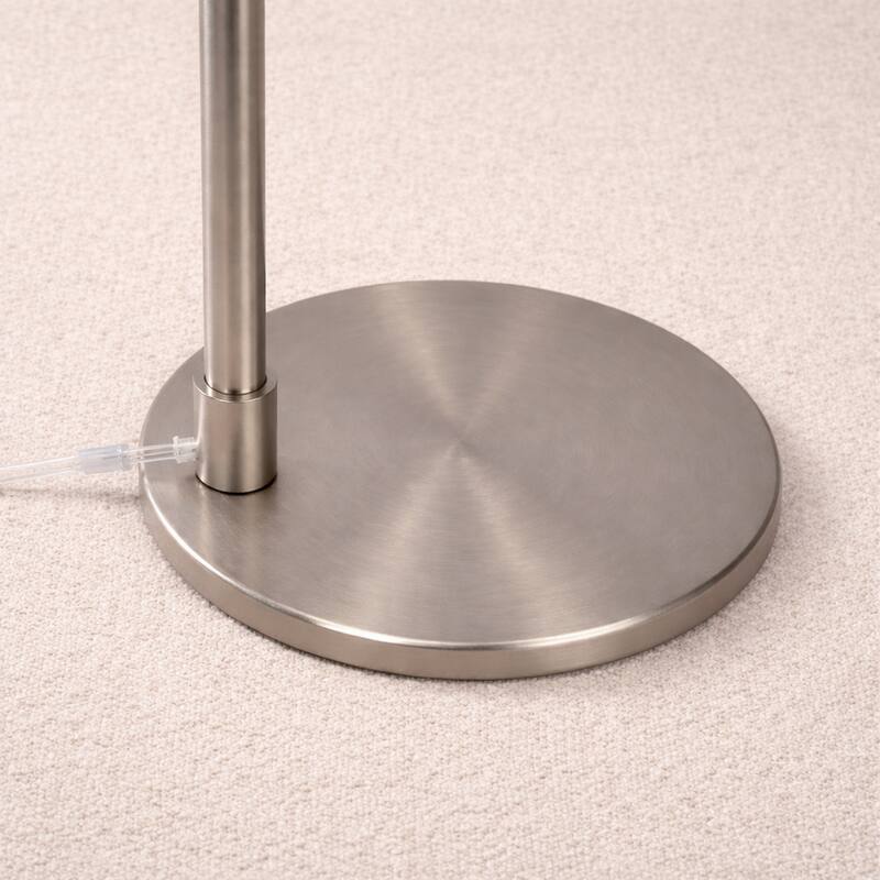 Vian Sleek Nickel-Finished Modern Floor Lamp