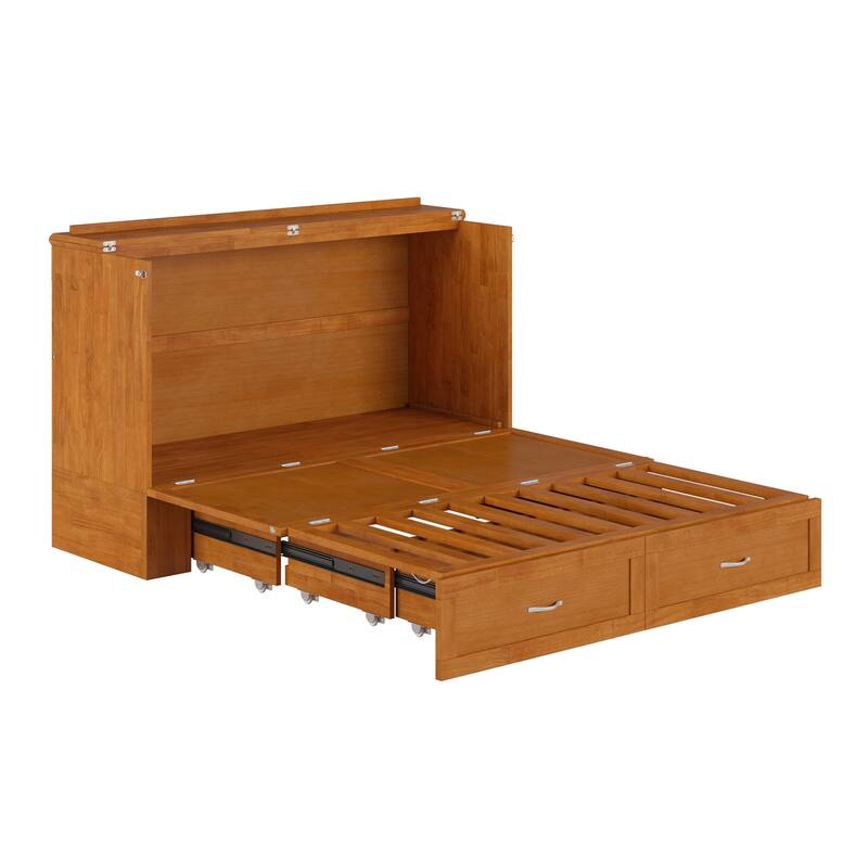 Hamilton Murphy Bed Chest with Mattress and Storage Drawer