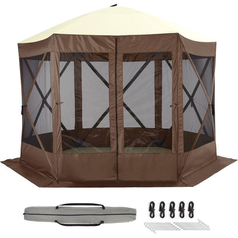 Pop-Up Canopy Sun Shelter with 6 Waterproof Sidewalls