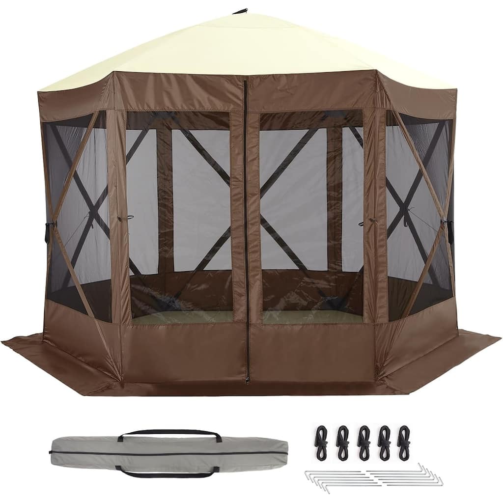 Pop-Up Canopy Sun Shelter with 6 Waterproof Sidewalls