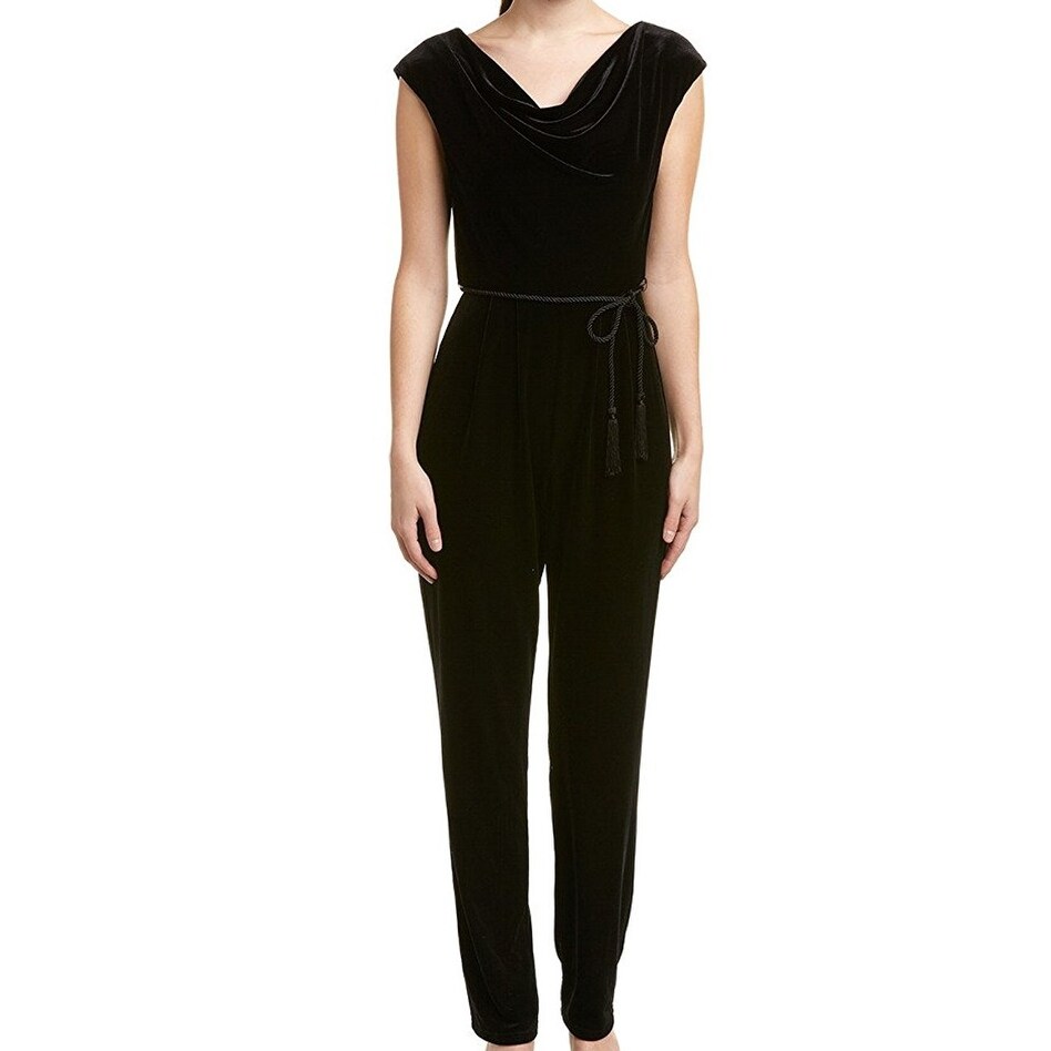 eliza j velvet jumpsuit