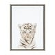 preview thumbnail 8 of 6, Kate and Laurel Sylvie Animal Studio Baby White Tiger Framed Canvas by Amy Peterson Art Studio
