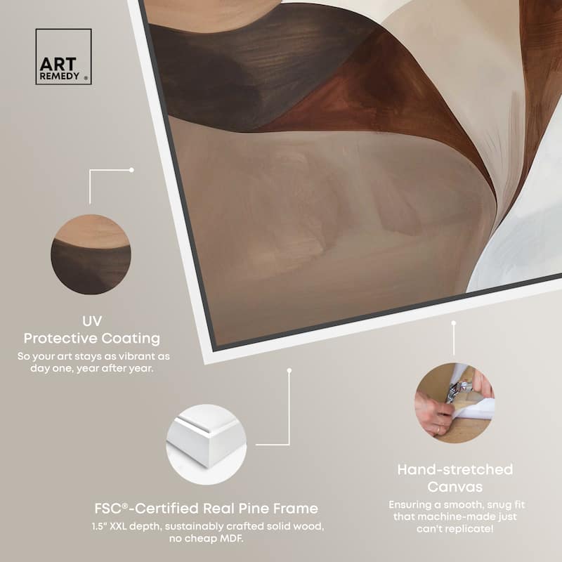 Art Remedy Dream Away Ii Framed Abstract Shapes 1 Piece Canvas Wall Art