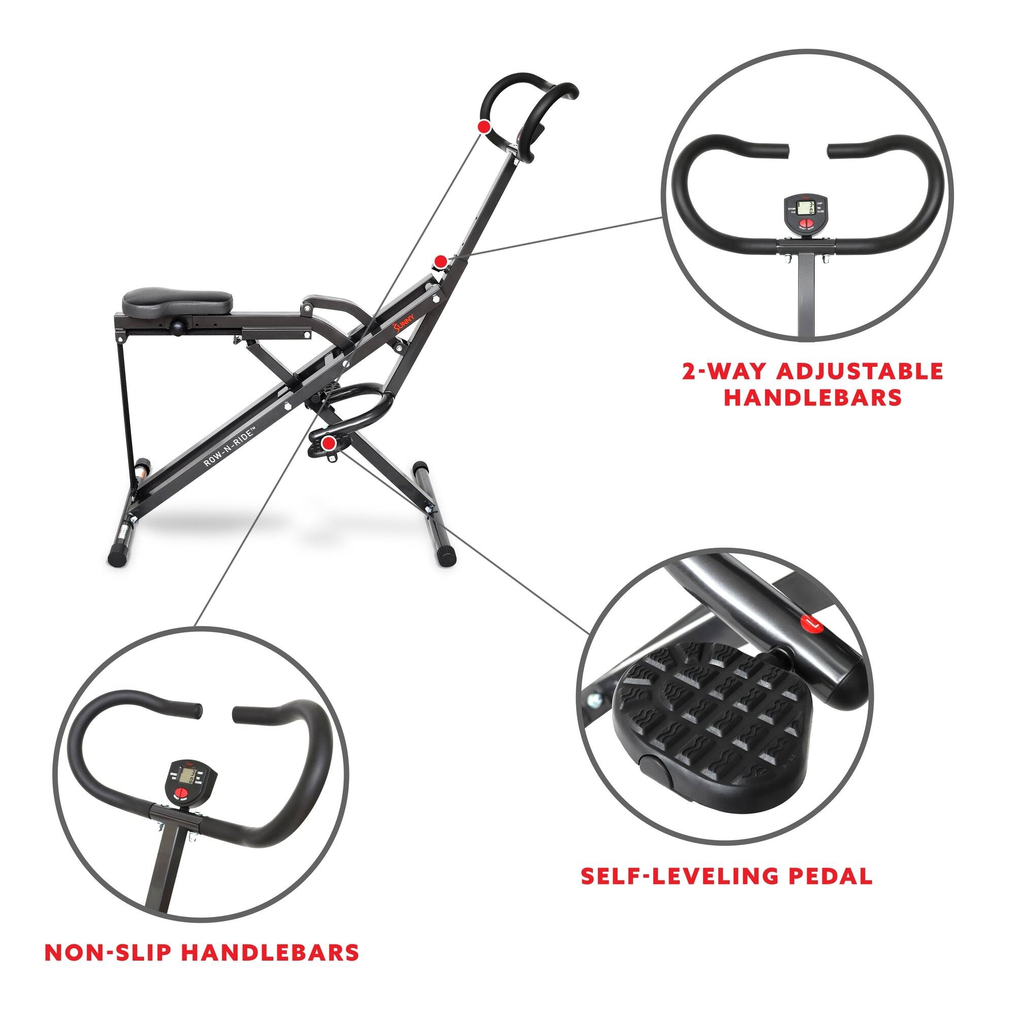 Sunny Health & Fitness RowNRide™ Plus Assisted Squat Machine NO