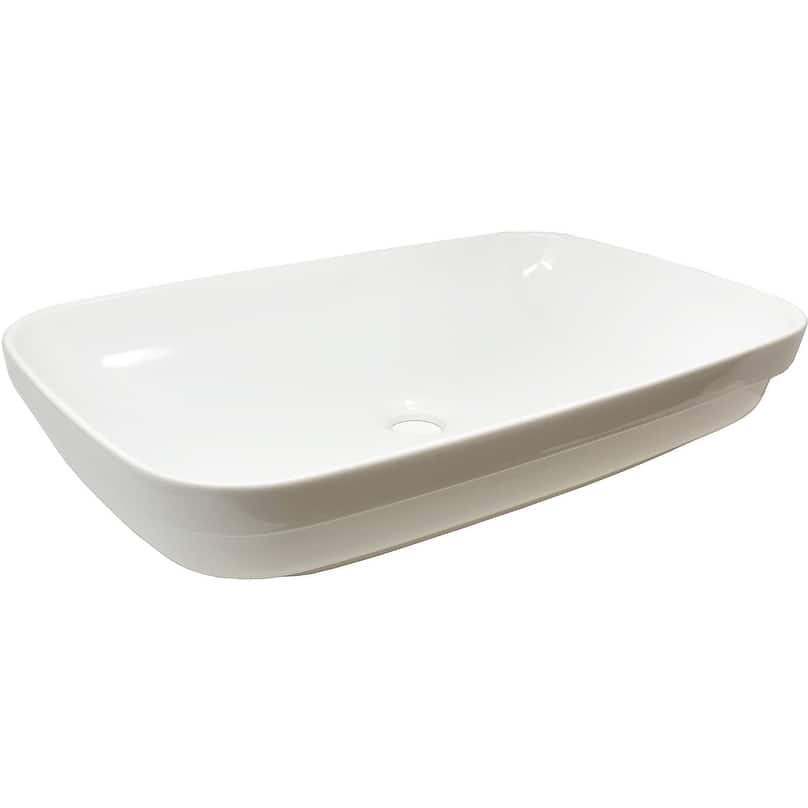 WS Bath Collections Tribeca 23-3/5" Ceramic Vessel Bathroom Sink