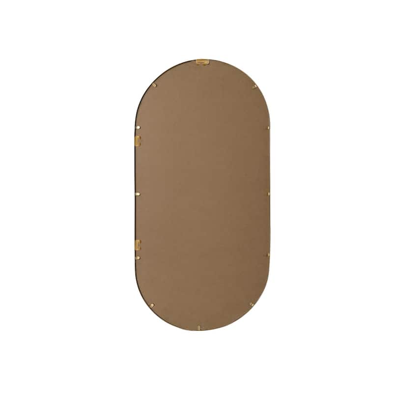Indigo Home Metal Frame Oval Mirror 24x48 Inch