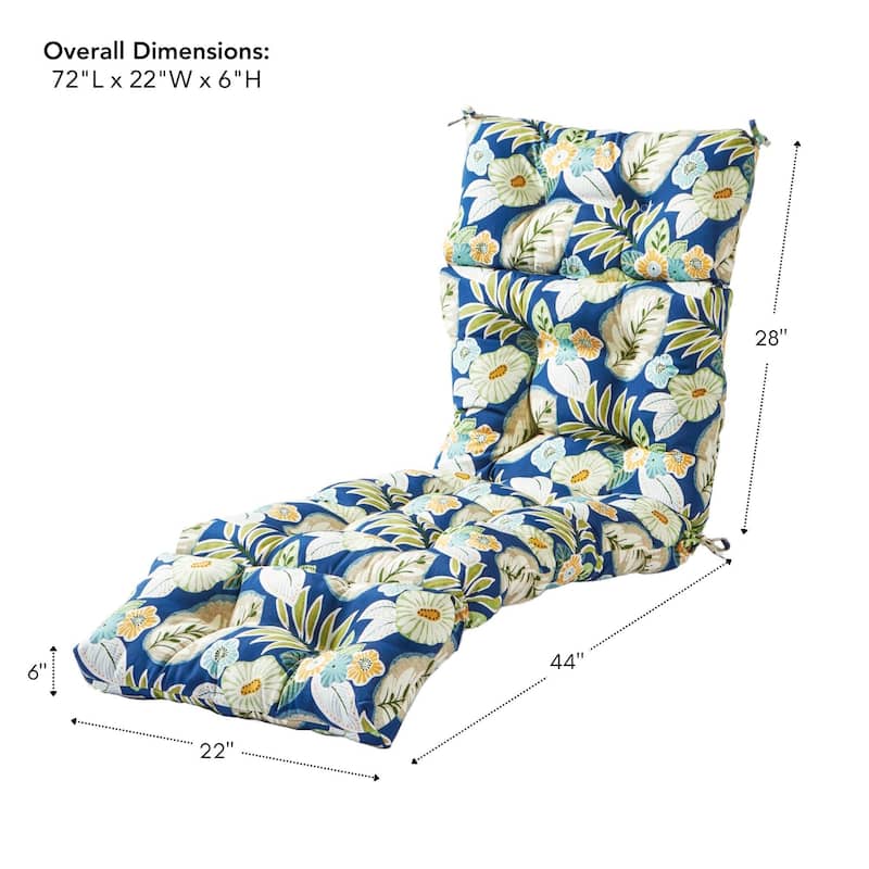 Outdoor Chaise Lounge Cushion by Greendale Home Fashions