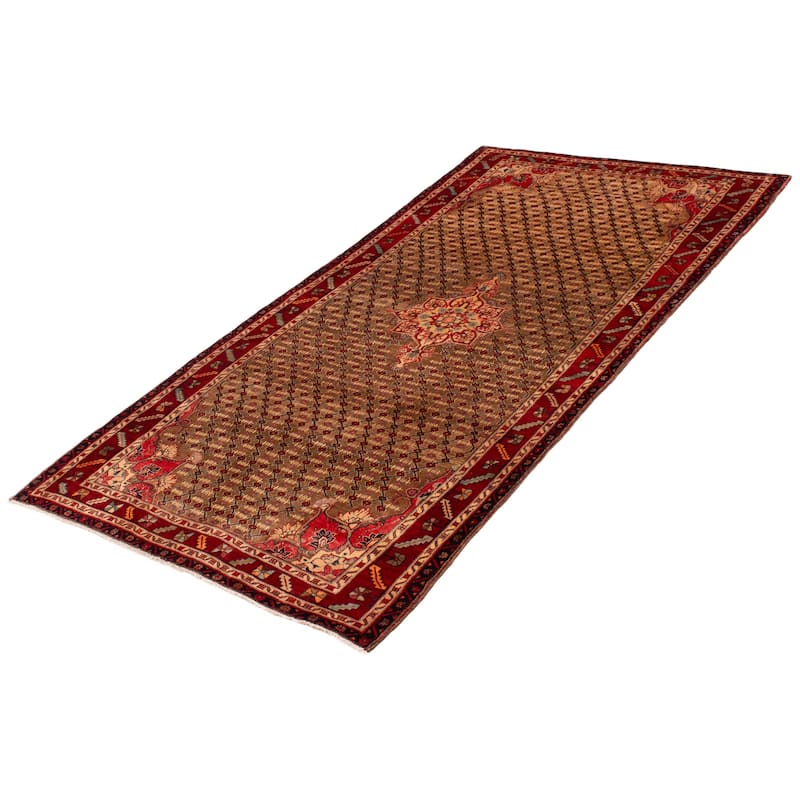 ECARPETGALLERY Hand-knotted Konya Anatolian Brown Wool Rug - 4'11 x 9'9