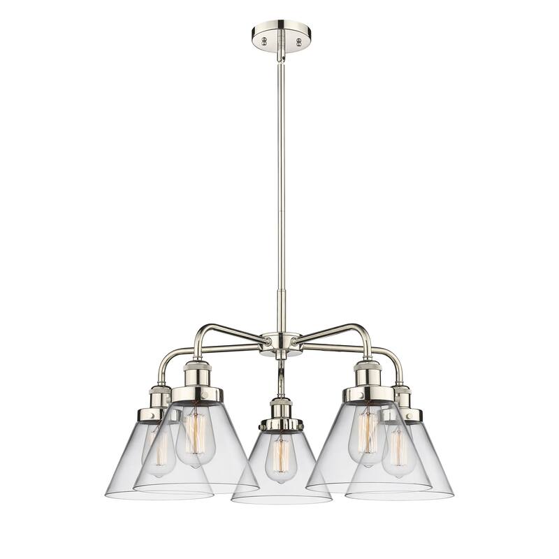 Innovations Lighting Cone - 5 Light 26" Stem Hung Chandelier