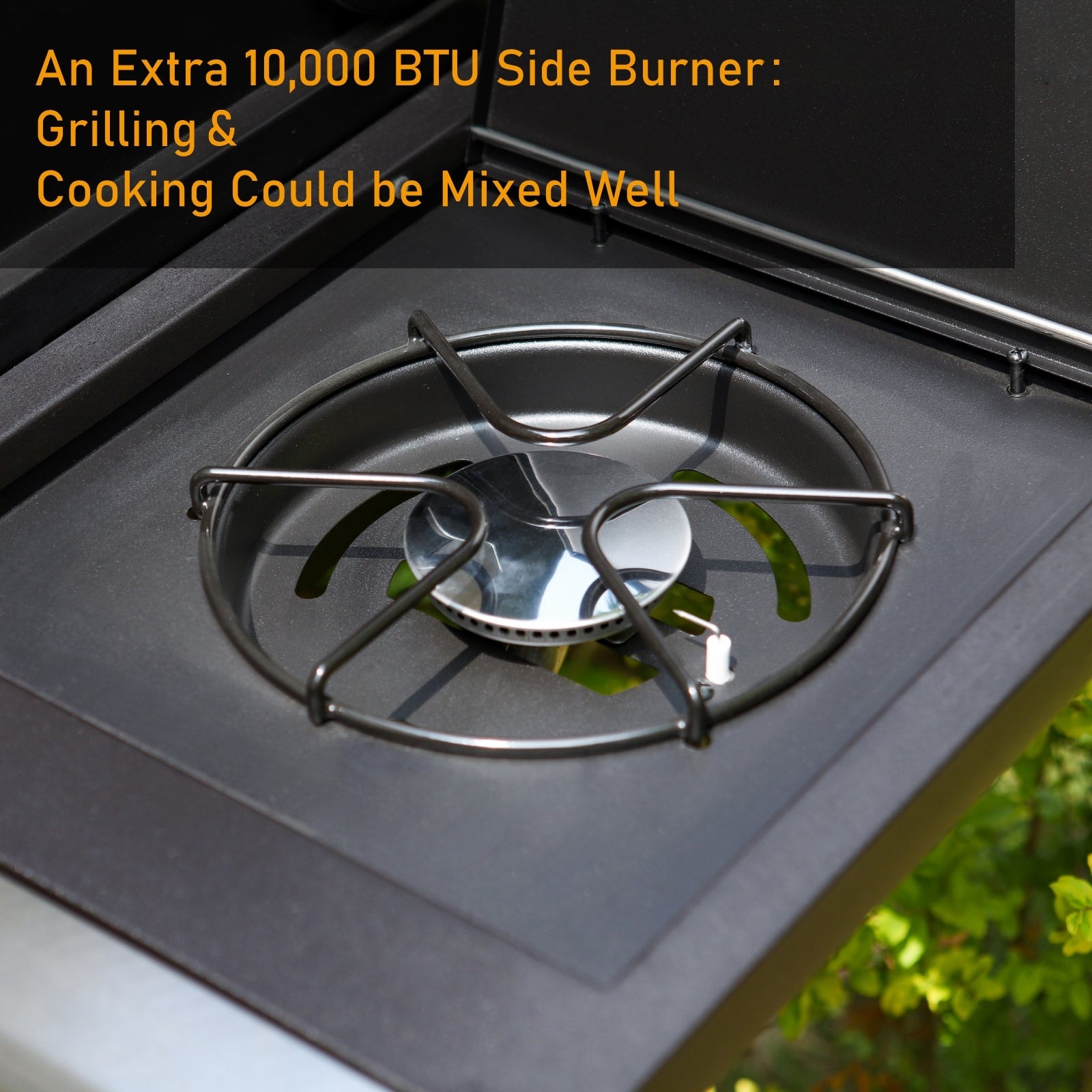 4 Burner Propane Gas Grill with Side Burner Porcelain Cast Iron Grates 42 000 BTU Stainless Steel On Sale Bed Bath Beyond 35348330