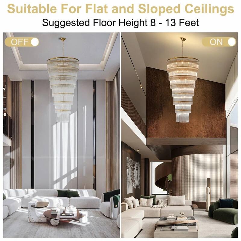 KAYLA 77"H Seven-LayerStriped Column StairLight