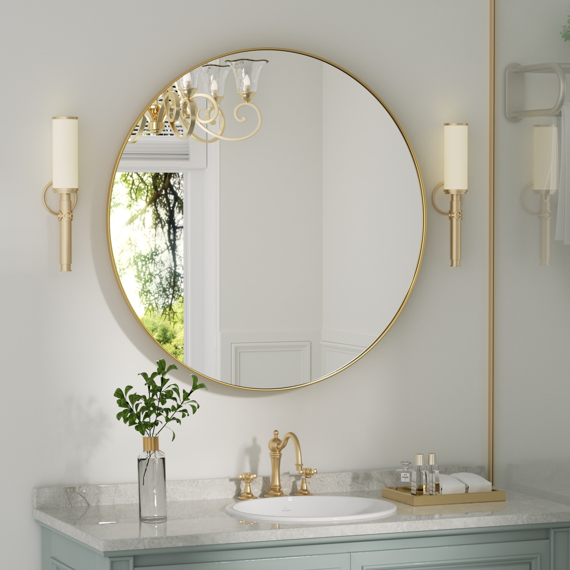 Mirror,Squares Mirror,Wood Mirror,Farmhouse Bathroom Mirror,Mirrors for  Bedroom,with Metal Hardware Attachment,for Entryways, Living Room, Washroom