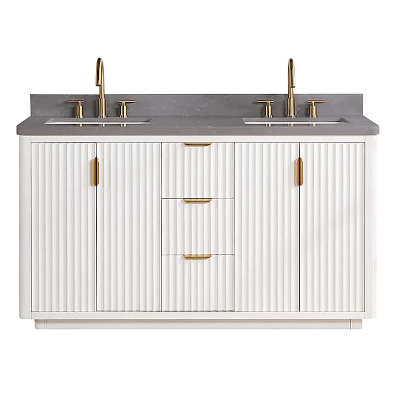 Cadiz Bath Vanity with Composite Stone Top without Mirror
