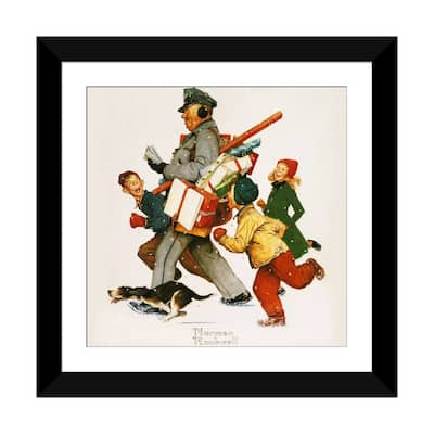 iCanvas "Jolly Postman" by Norman Rockwell