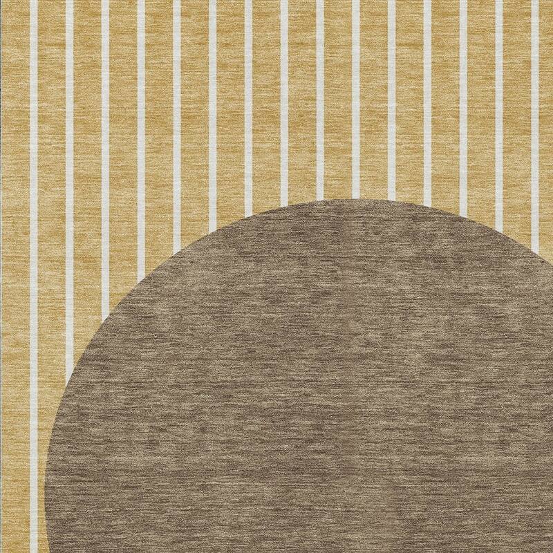 HomeRoots Striped Transitional Rectangle Outdoor Rug