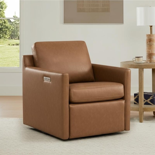 Spruce & Spring Nora Power Swivel Accent Chair Wall Hugger with