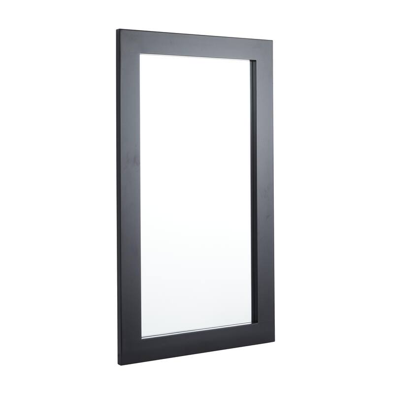 Black Wooden Room Wall Mirror
