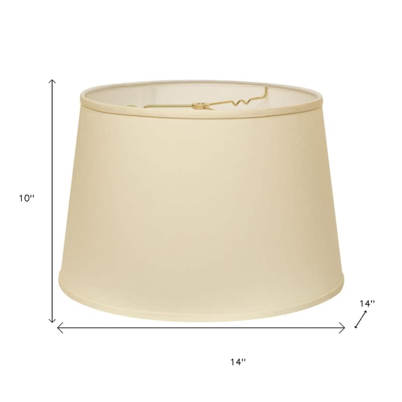 HomeRoots Ivory No Slub Innsbruck Empire Lamp Shade - 14" L x 14" W x 9.5" H