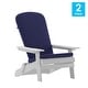 preview thumbnail 7 of 44, Indoor/Outdoor Folding Adirondack Chairs with Cushions - Set of 2 - 30.25"W x 34"D x 37"H