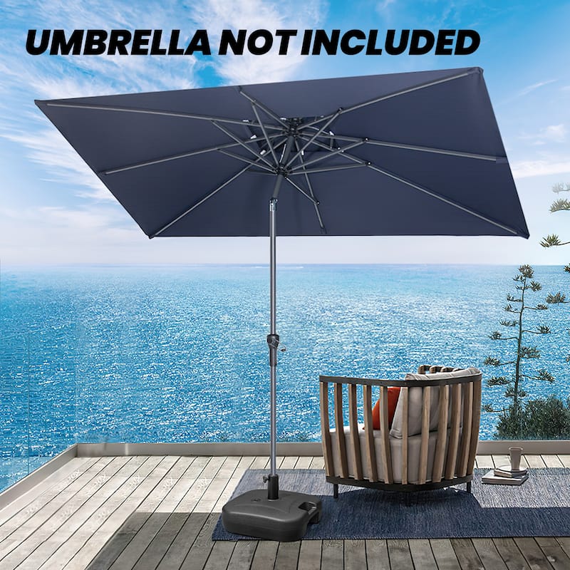 Crestlive Outdoor Patio Market Pole Umbrella Base Stand Holder Square