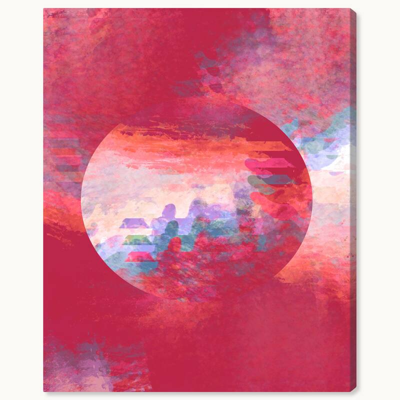 Wynwood Studio Canvas Abstract Disco Magical Ball Pink Modern & Contemporary Wall Art Canvas Print