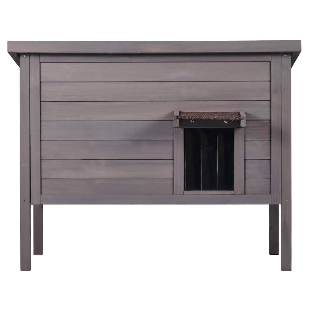 Outdoor Cat House Weatherproof, Feral Cat Shelter for Multiple Cats, Outdoor Wooden Cat Rabbit House